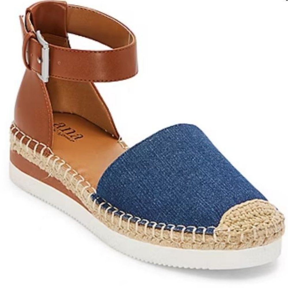 Blue and Brown Espadrille Women's Shoes